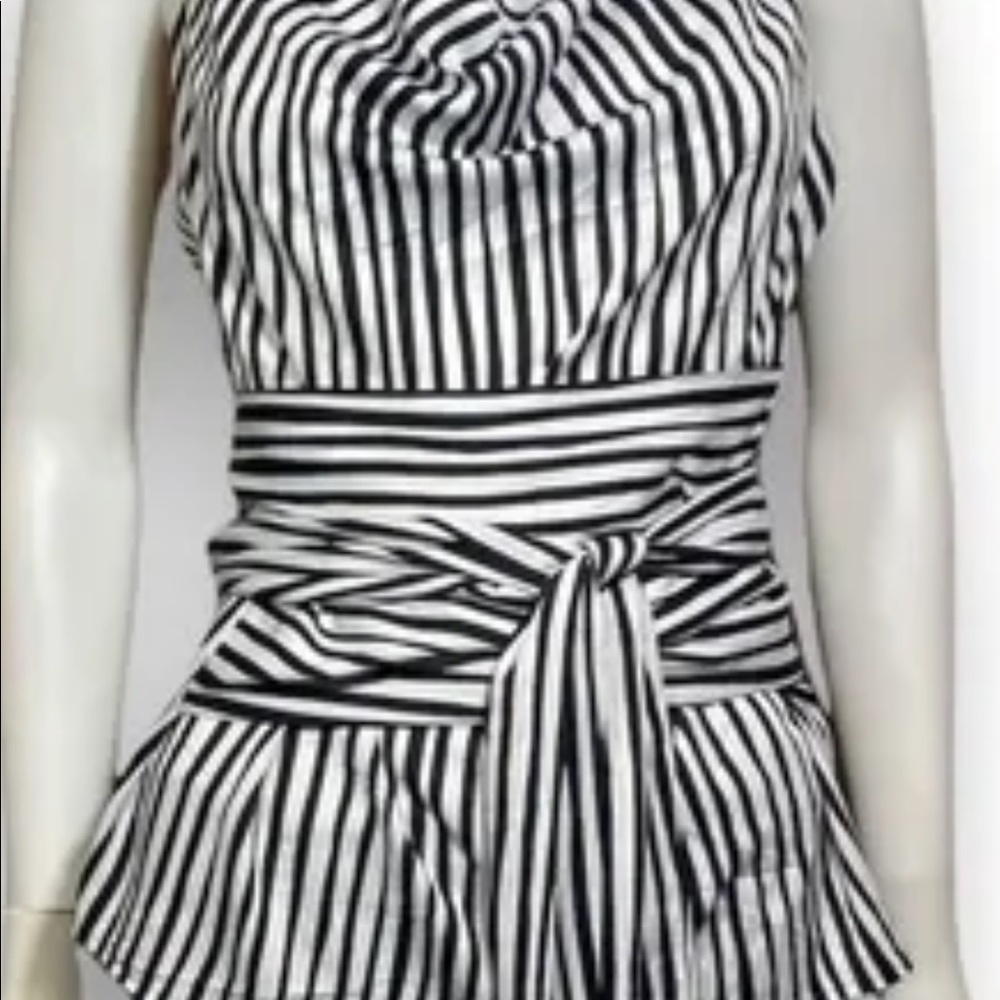 Anne Taylor Strip Self tie  Wrap around tunic